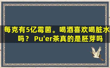每克有5亿霉菌。喝酒喜欢喝脏水吗？ Pu'er茶真的是胚芽吗？